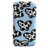 Funda para iPhone con diseño de vaca y mariposas